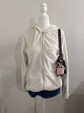 Beige fuzzy sweater